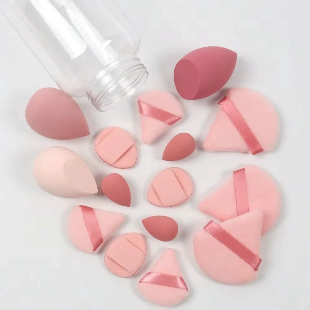 Kit Esponja de Maquiagem Gota Blender Macia Puff