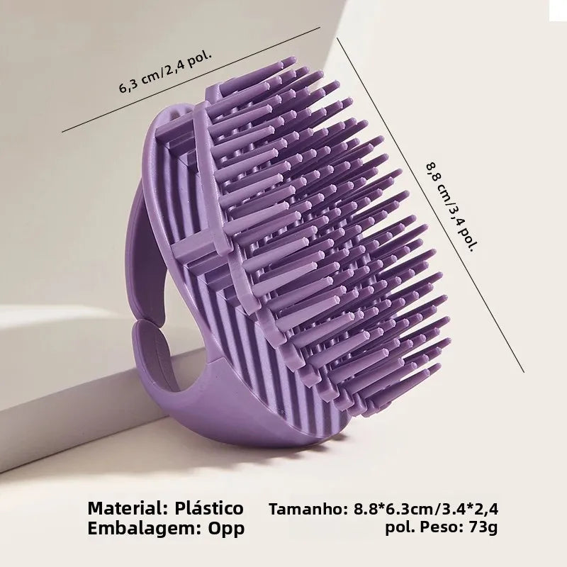 Escova Massageadora de Couro Cabeludo para Shampoo