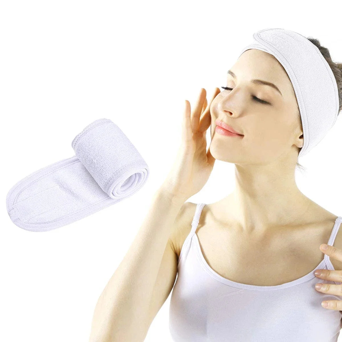 Faixa de Cabelo Ajustável para Skincare e Maquiagem