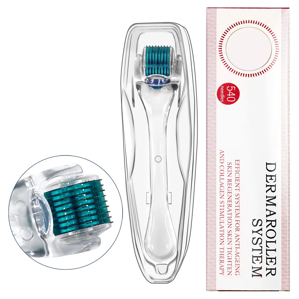 Derma Roller 540 Agulhas Titanio Crescimento Barba Cabelo