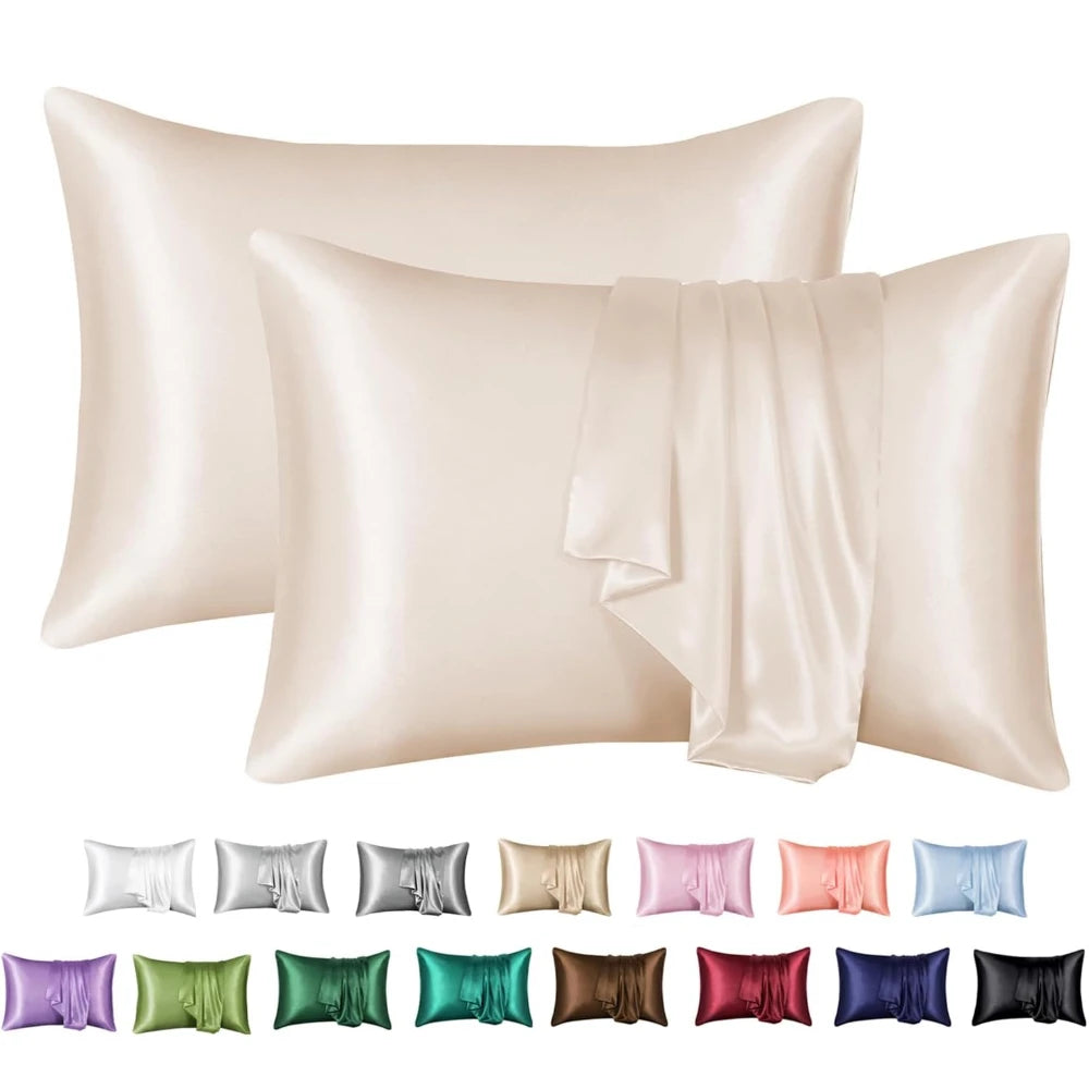 Kit 2 Fronhas de Cetim com Fechamento Envelope