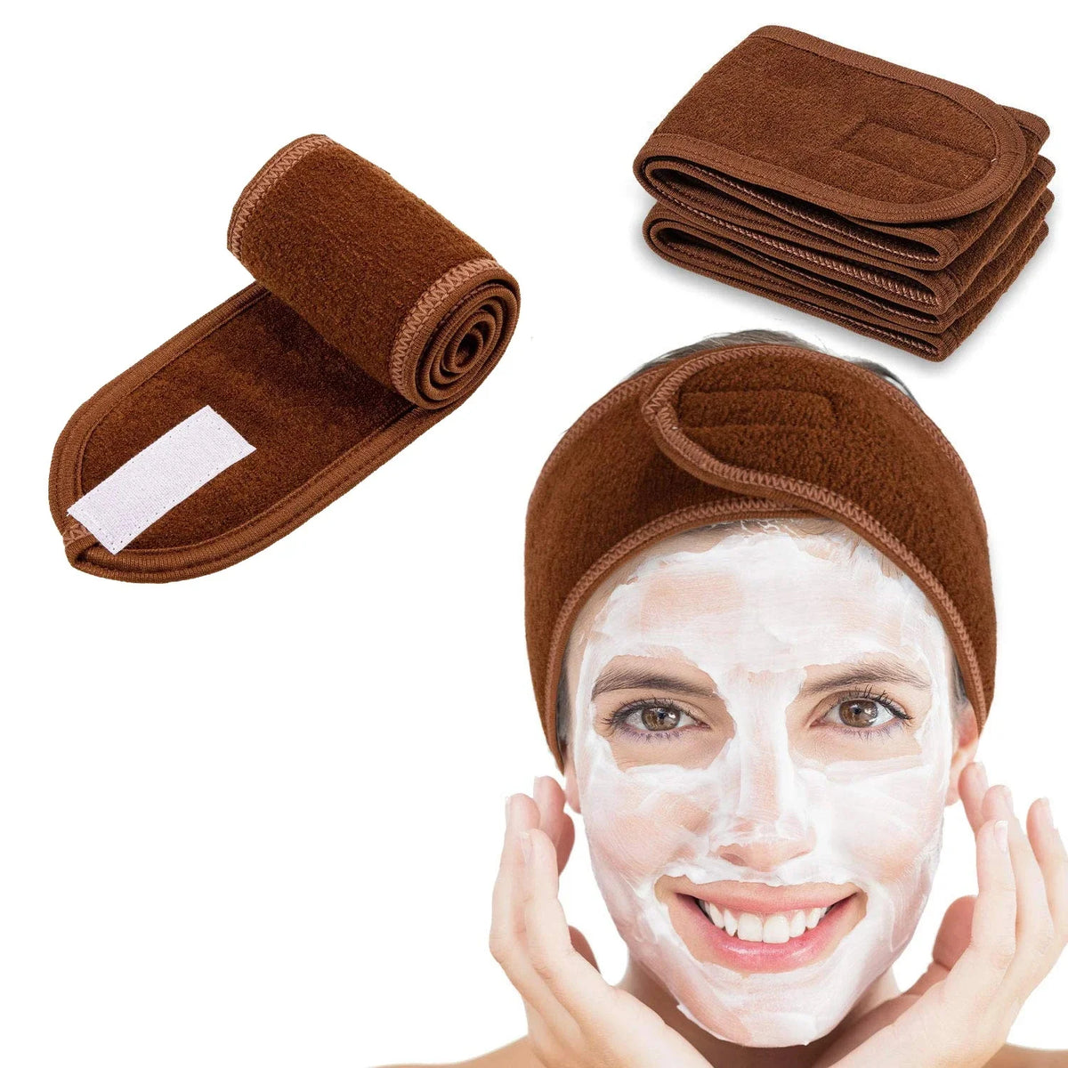 Faixa de Cabelo Ajustável para Skincare e Maquiagem