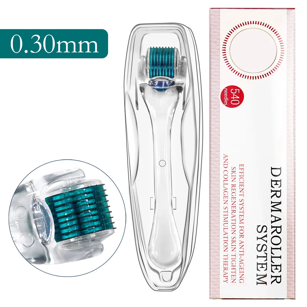 Derma Roller 540 Agulhas Titanio Crescimento Barba Cabelo