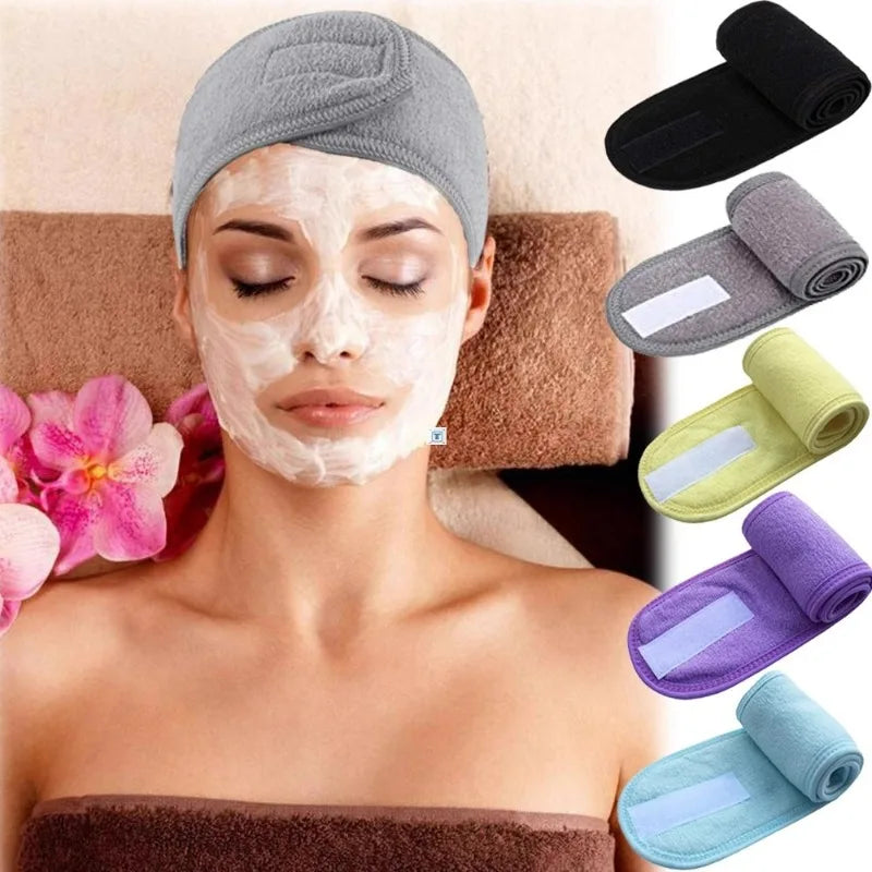 Faixa de Cabelo Ajustável para Skincare e Maquiagem