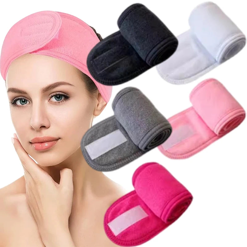 Faixa de Cabelo Ajustável para Skincare e Maquiagem
