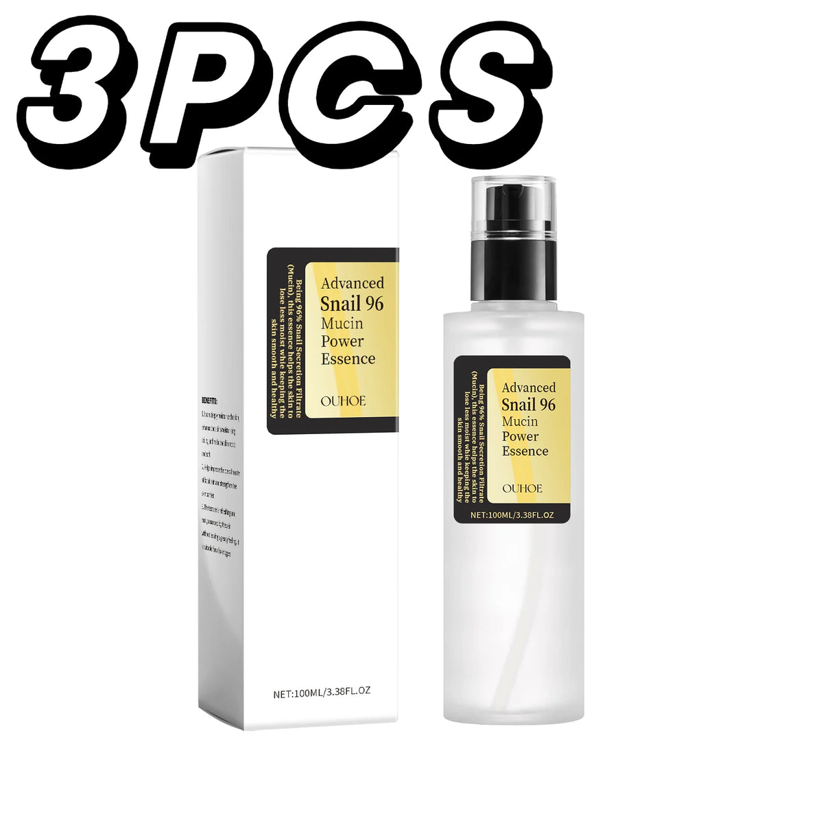 Essência Facial OUHOE Snail 96 com Mucina de Caracol 100 mL