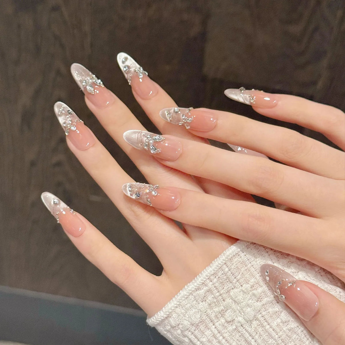 Kit com 10 Unhas Postiças 3D Olho de Gato