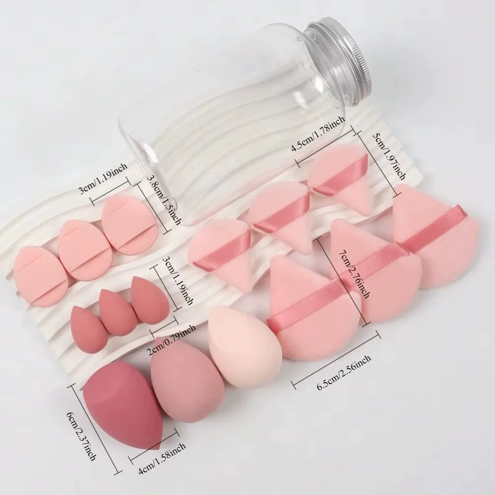 Kit Esponja de Maquiagem Gota Blender Macia Puff