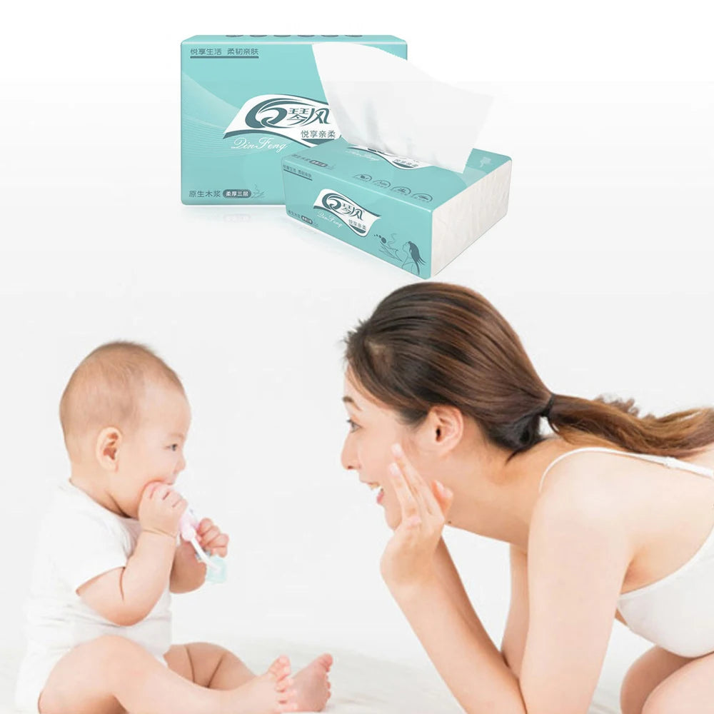 Toalha de Rosto Descartavel Lenço Facial de Papel Macio