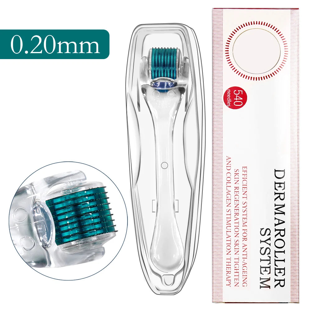Derma Roller 540 Agulhas Titanio Crescimento Barba Cabelo
