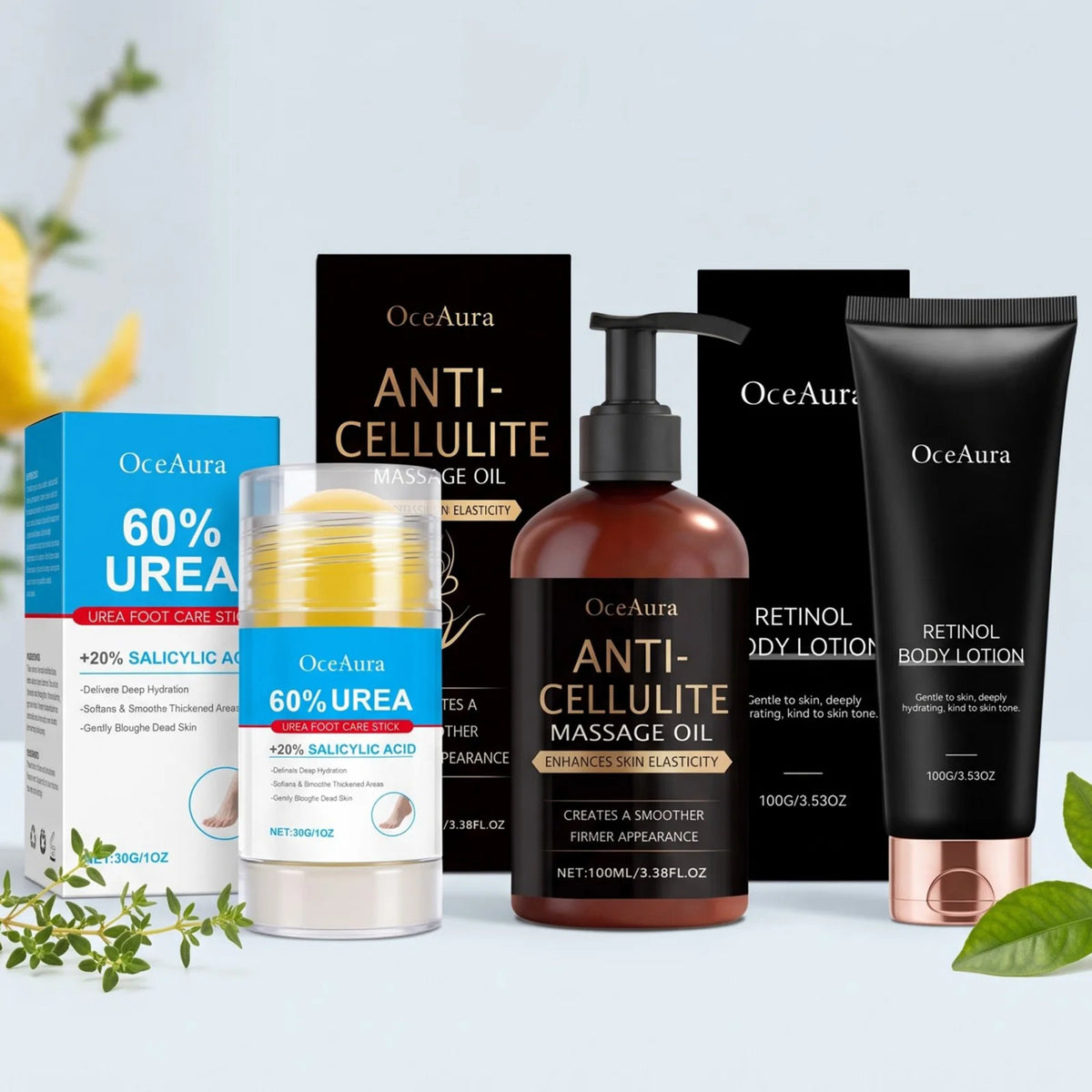Kit Cuidados Corporais Retinol Loção e Óleo Hidratante