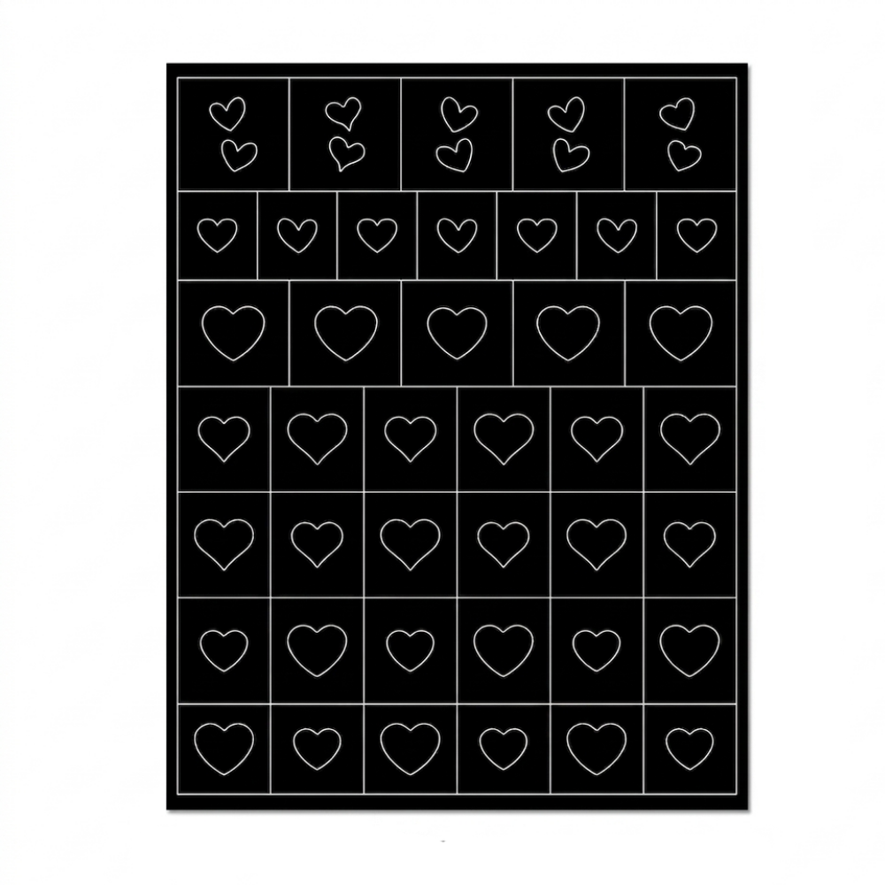 Adesivos Stencil para Nail Art – Kit com 3, 6, 12 ou 18 Cartelas