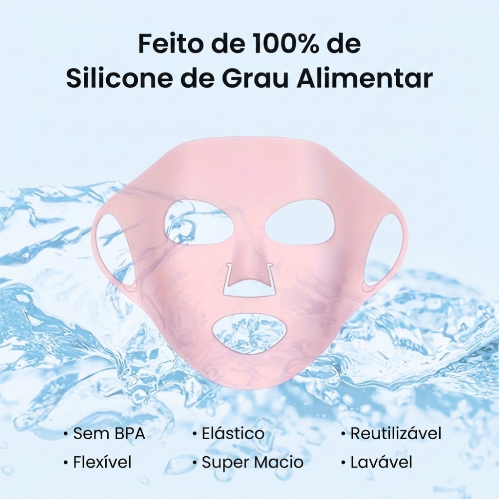 Mascara Facial Silicone 3D Reutilizavel Hidratacao