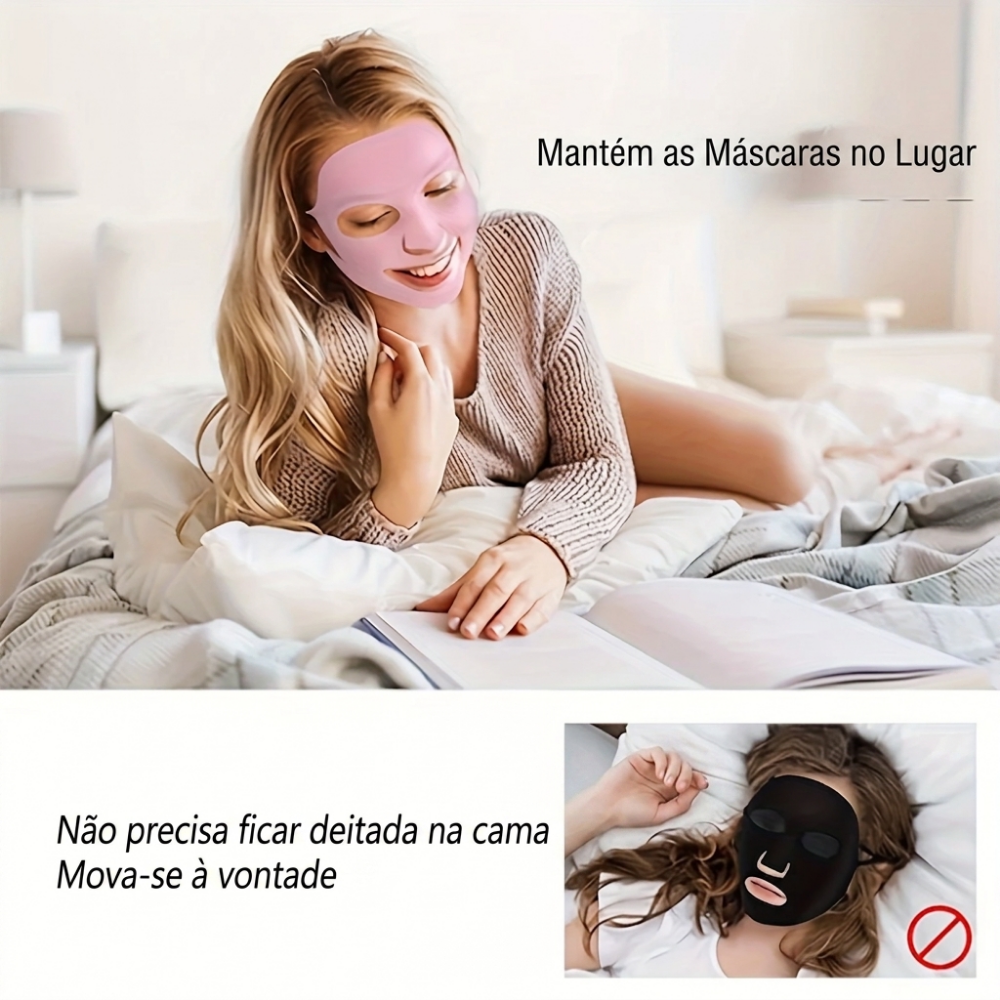 Mascara Facial Silicone 3D Reutilizavel Hidratacao