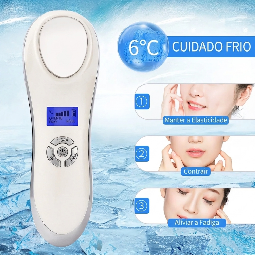 Massageador Facial Quente Frio Crioterapia Lifting