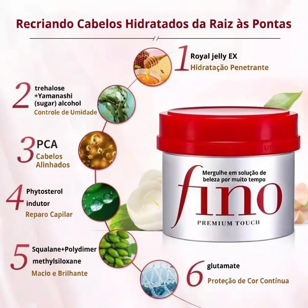 Kit Fino Premium Touch Shampoo 550ml + Condicionador 550ml + Máscara 230g
