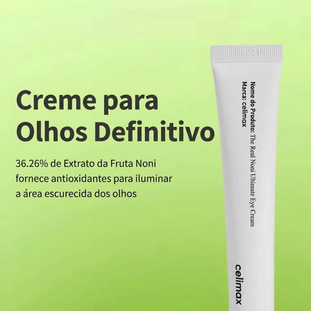 Creme para a Área dos Olhos com Extrato de Noni e Peptídeos 20ml