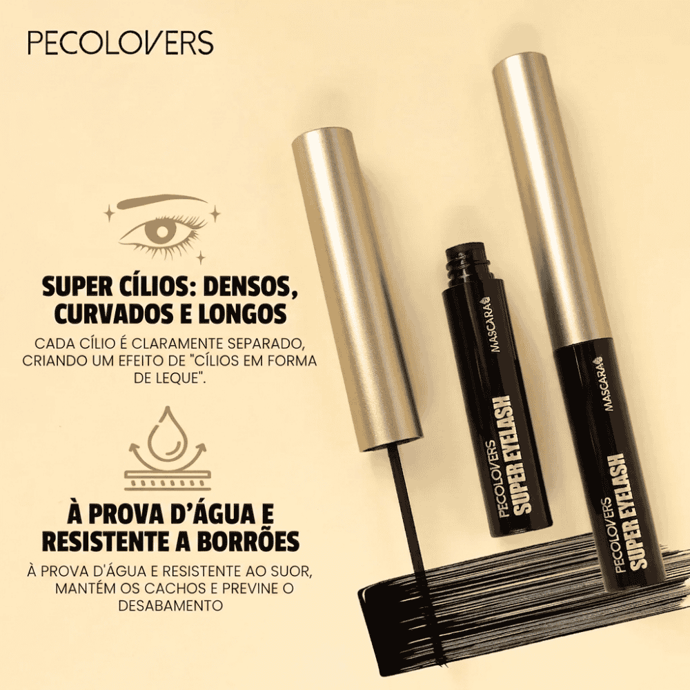 Kit 2 Rímel Máscara de Cílios 3D Preteadora A Prova Dágua