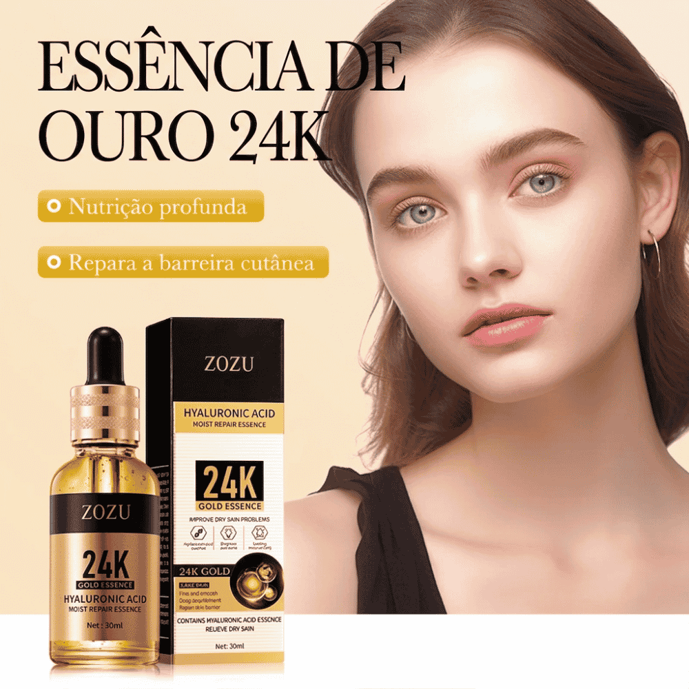 Sérum Facial 24K Gold com Ácido Hialurônico 30 ml