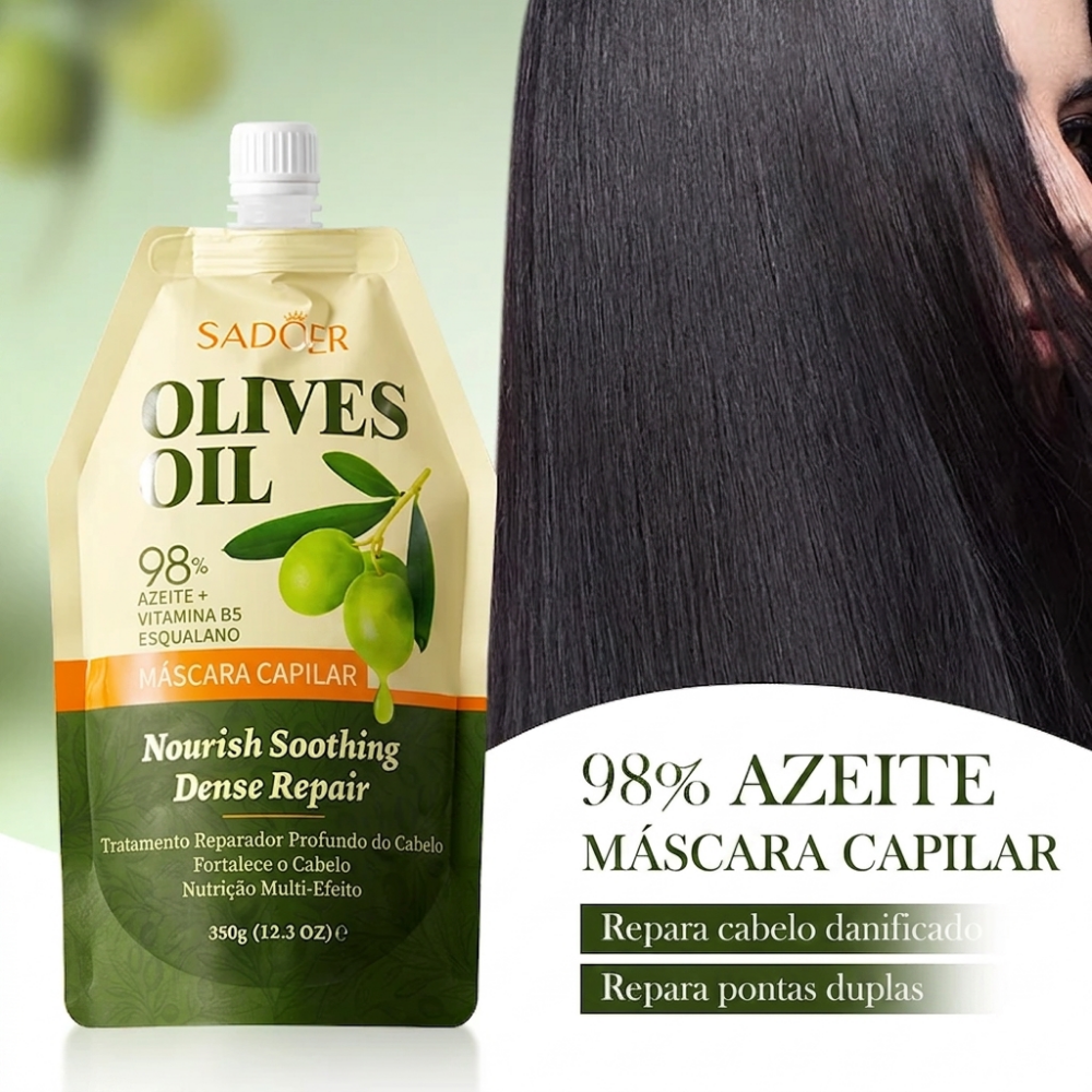Máscara Capilar com Óleo de Oliva e Queratina