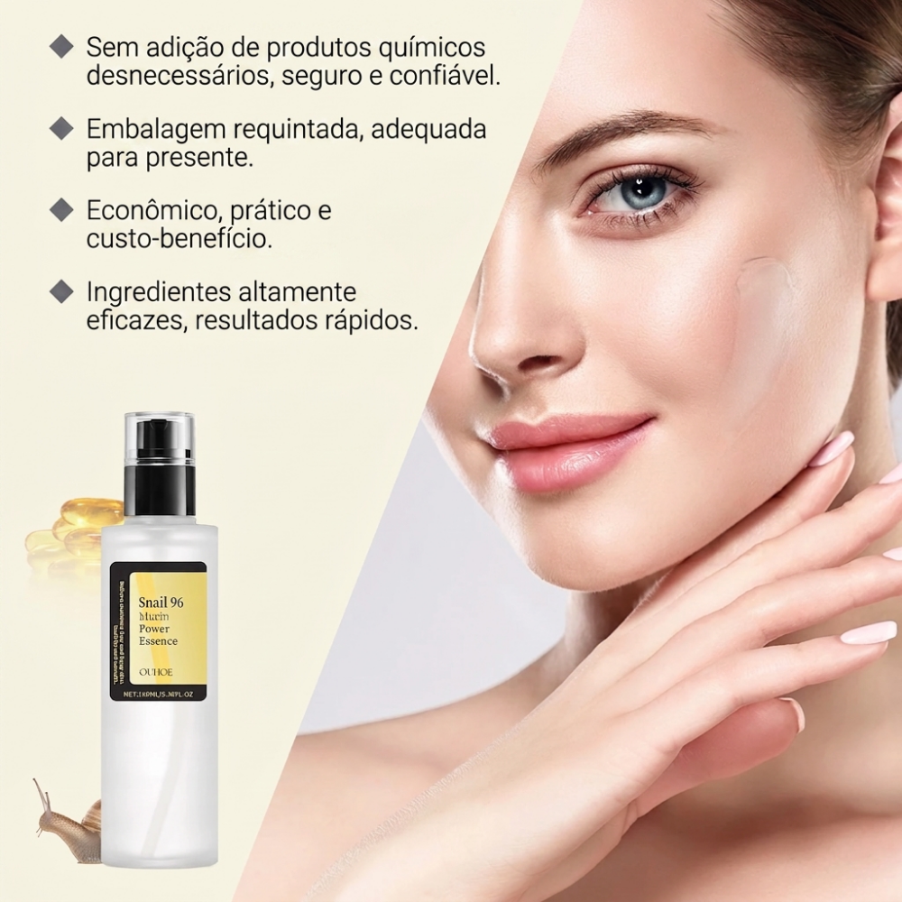 Essência Facial OUHOE Snail 96 com Mucina de Caracol 100 mL